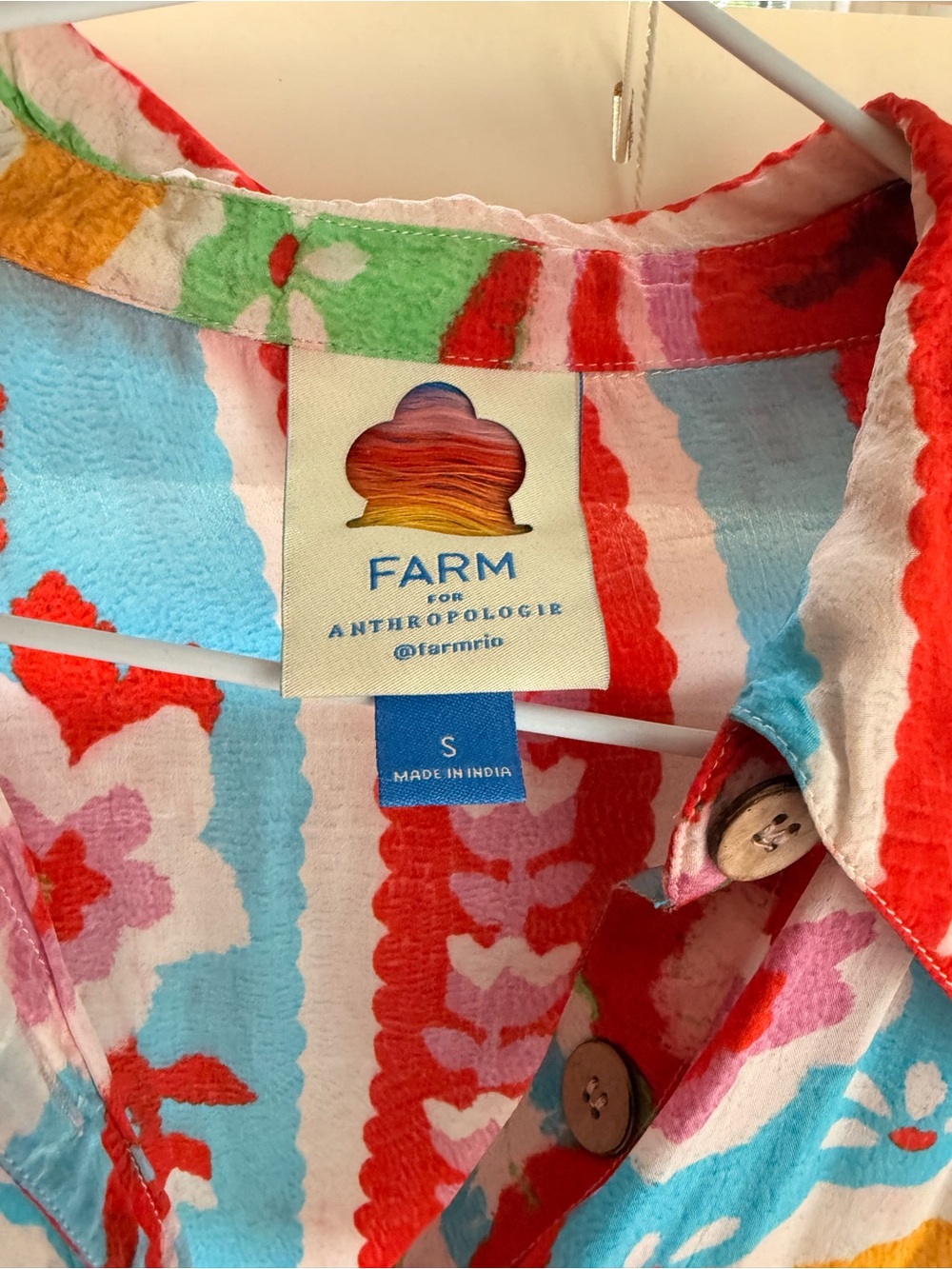 Bright Multicolor Button-Up Shirt with Floral & Paisley Print - Picture 2 of 2